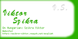 viktor szikra business card